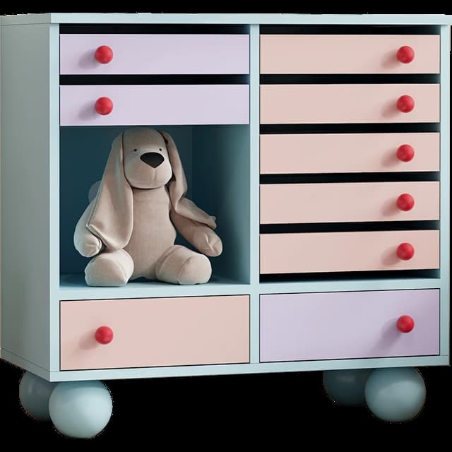 Pastel drawer cabinet