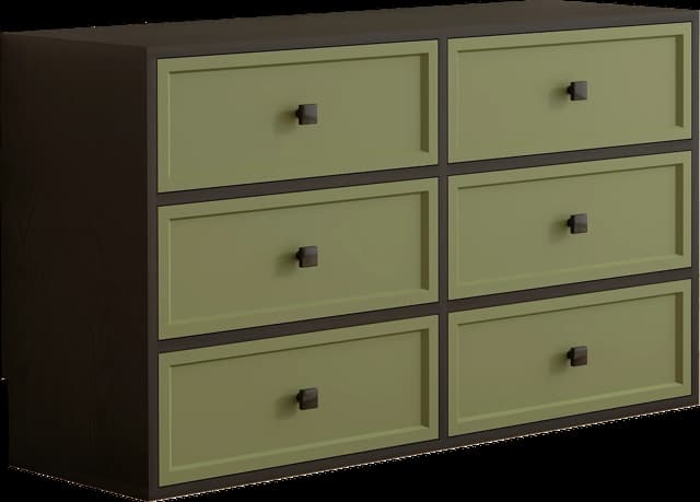 Moss six-drawer chest